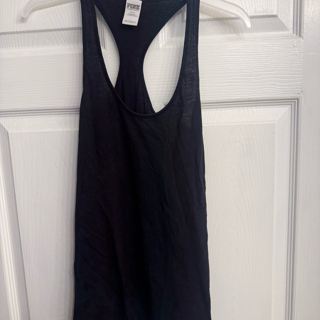 Pink Victoria's Secret Black Tank Top